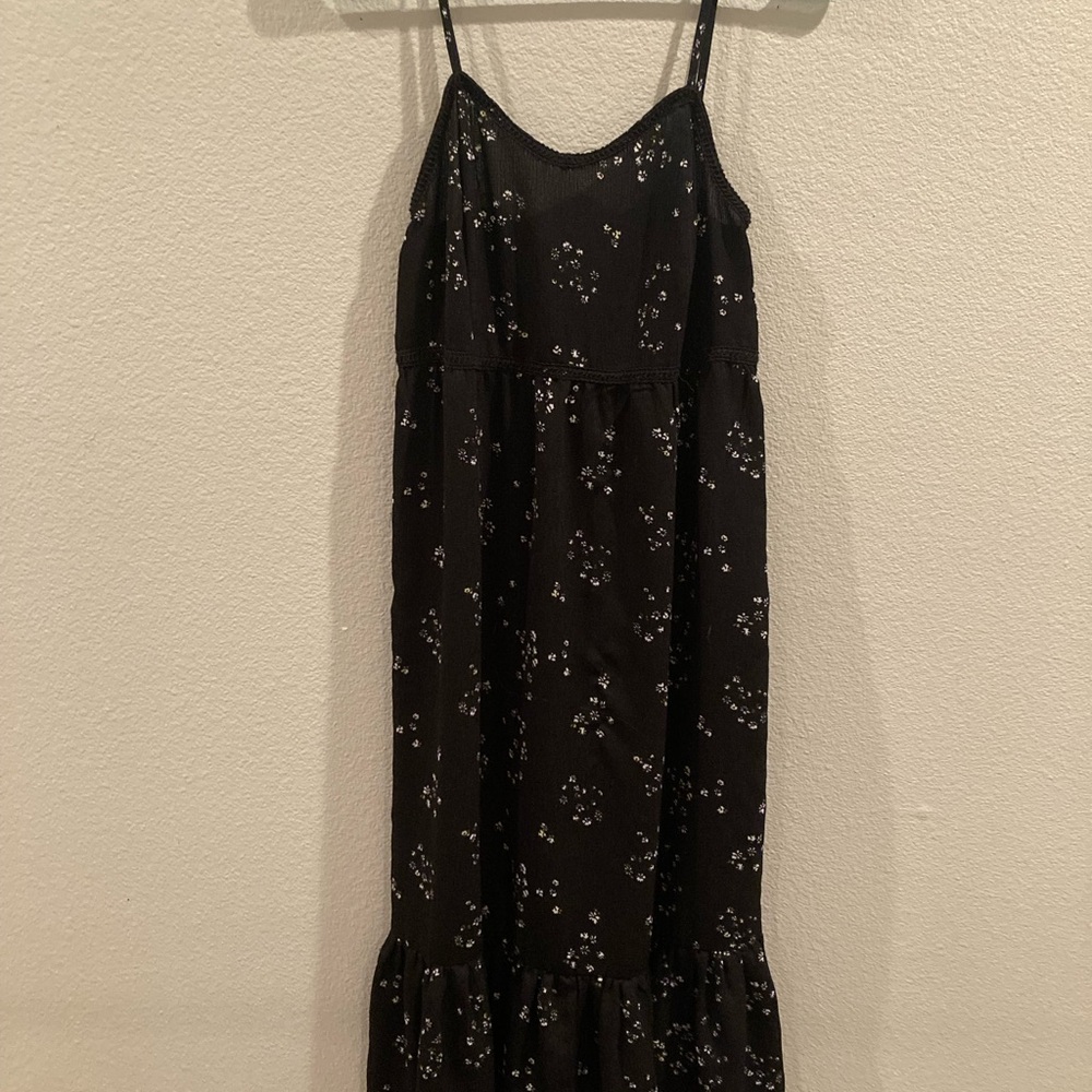 Arizona Jean Company Black Floral Midi Dress